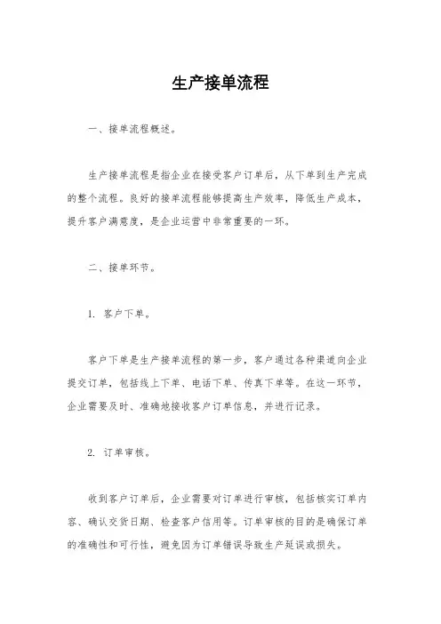 生产接单流程