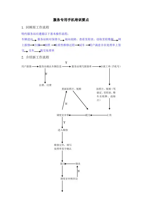 中国重汽服务专用手机培训要点