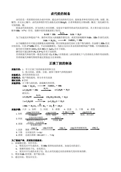 卤代烃的制备