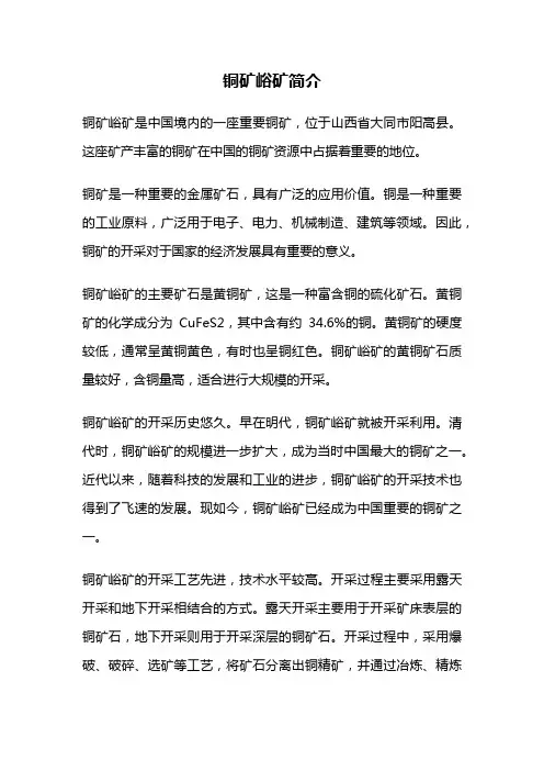 铜矿峪矿简介