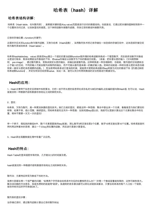 哈希表（hash）详解