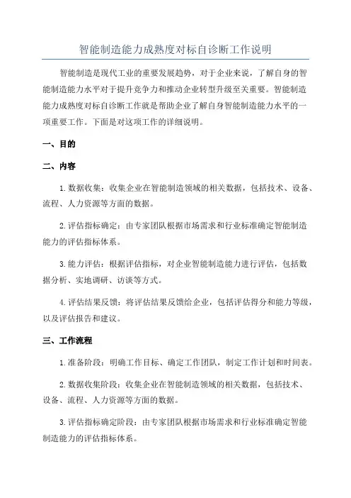 智能制造能力成熟度对标自诊断工作说明