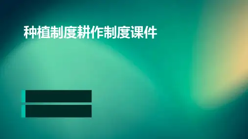 种植制度耕作制度课件