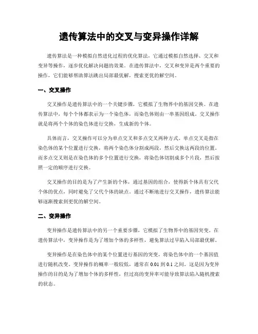 遗传算法中的交叉与变异操作详解