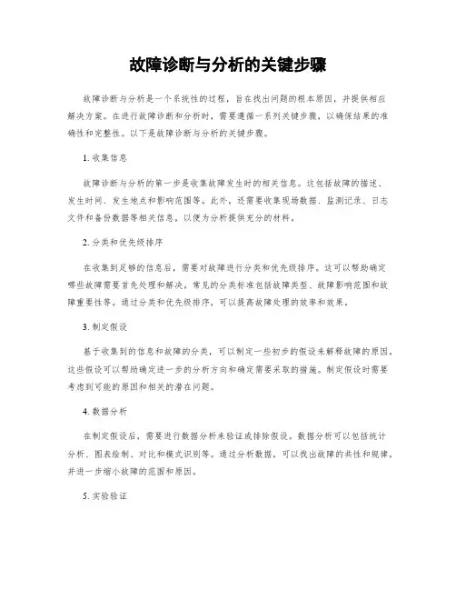 故障诊断与分析的关键步骤