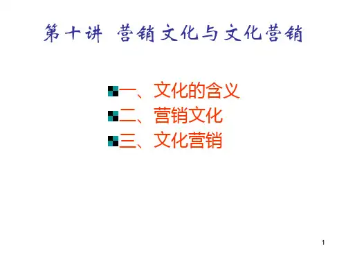 10第十讲 营销文化与文化营销