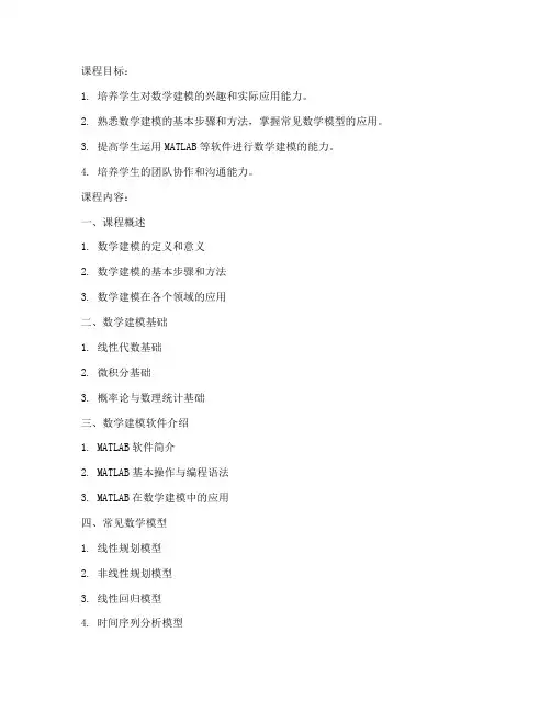 大学数学建模实战课教案
