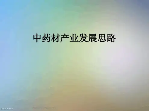 中药材产业发展思路ppt课件