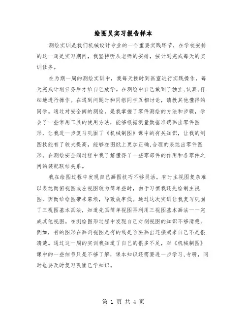 绘图员实习报告样本（2篇）