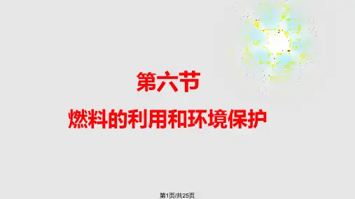 北师大九年级物理燃料的利用和环境保护PPT课件