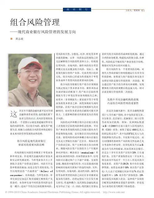 组合风险管理_现代商业银行风险管理的发展方向