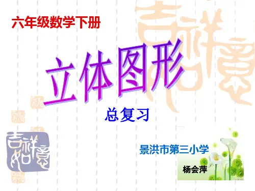 6、立体图形的表面积和体积(1)