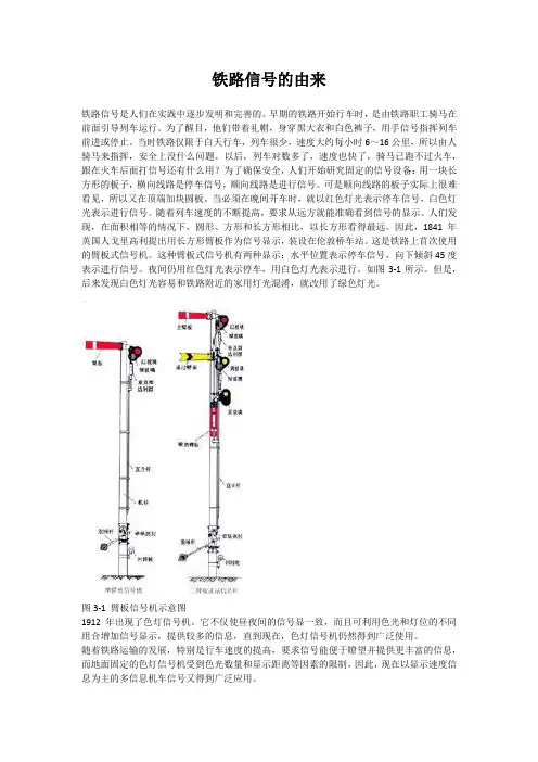 铁路信号的由来