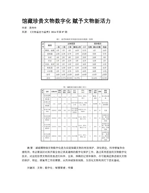 馆藏珍贵文物数字化 赋予文物新活力