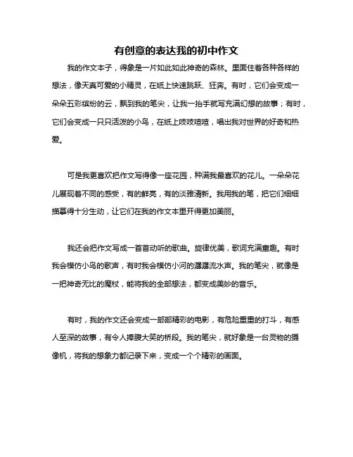 有创意的表达我的初中作文