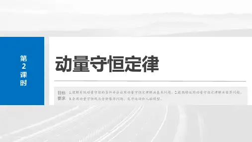动量守恒定律的理解及应用