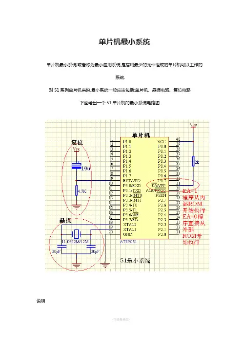 单片机最小系统原理图