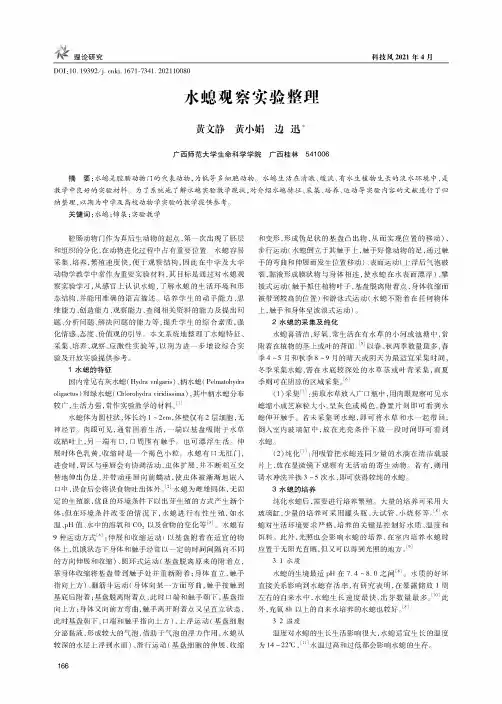水螅观察实验整理