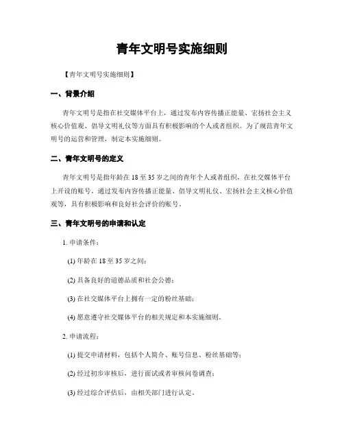 青年文明号实施细则