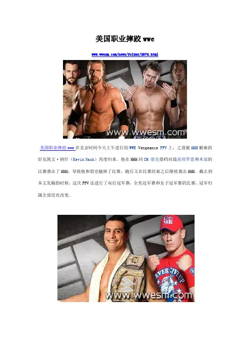 美国职业摔跤wwe
