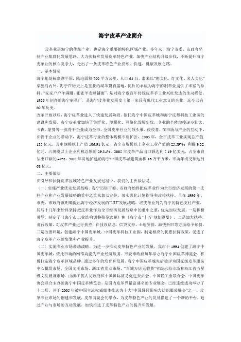 海宁皮革产业简介