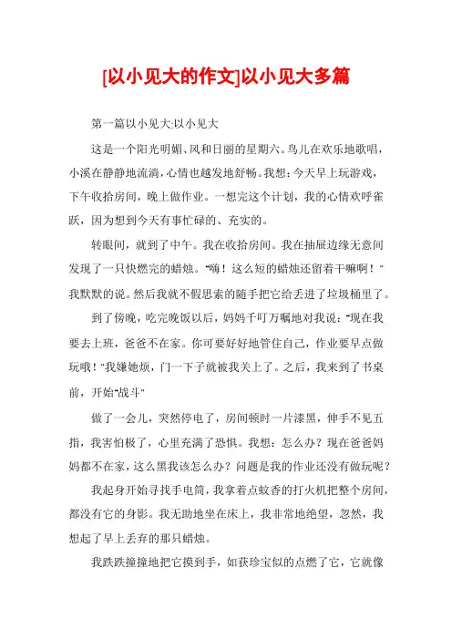 [以小见大的作文]以小见大多篇