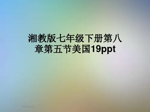 湘教版七年级下册第八章第五节美国19ppt