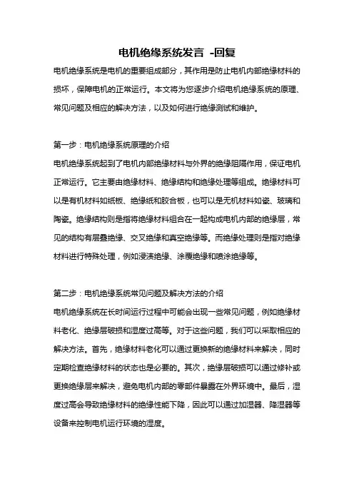 电机绝缘系统发言 -回复