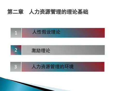 人力资源管理的理论基础课件.ppt
