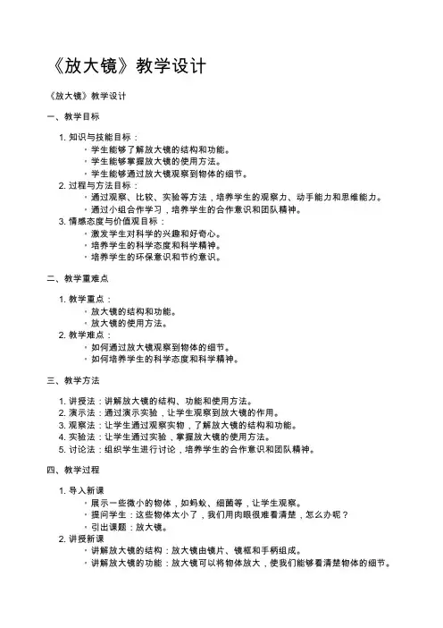 《放大镜》教学设计