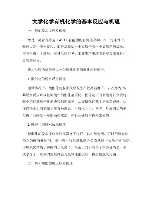 大学化学有机化学的基本反应与机理