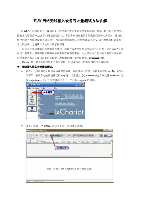 WLAN无线接入设备吞吐量测试方法讲解