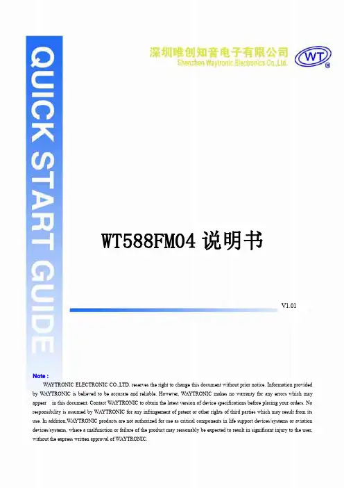 唯创知音  WTV600 WT588FM04 说明书