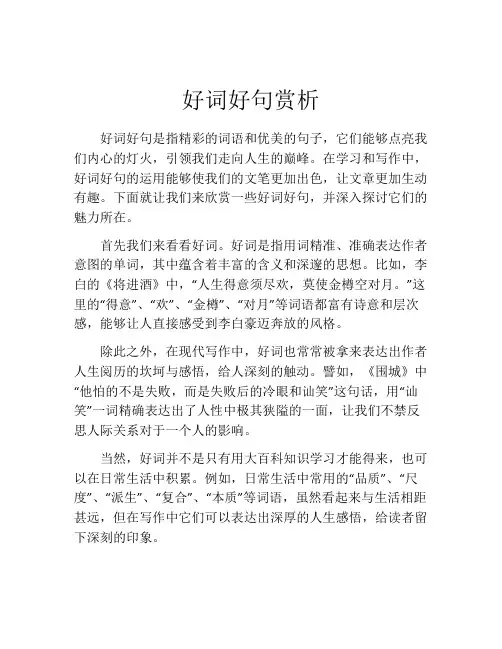 好词好句赏析