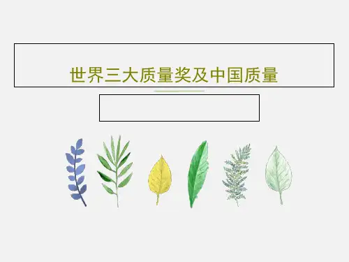 世界三大质量奖及中国质量27页PPT