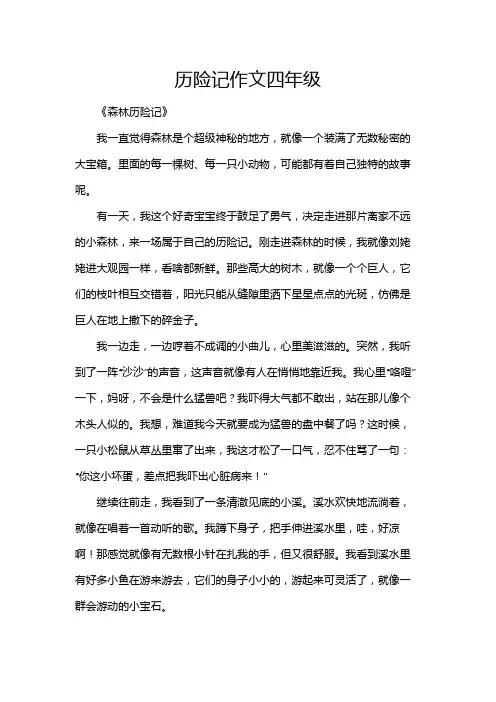 历险记作文四年级