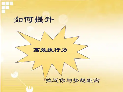 如何提升高效执行力ppt(69张)