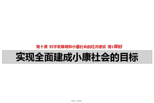 10.1《全面建成小康社会的目标》