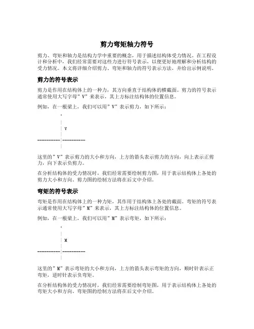 剪力弯矩轴力符号