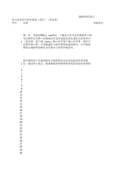 发电许可证办理流程