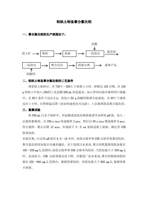 铝矾土制备聚合氯化铝