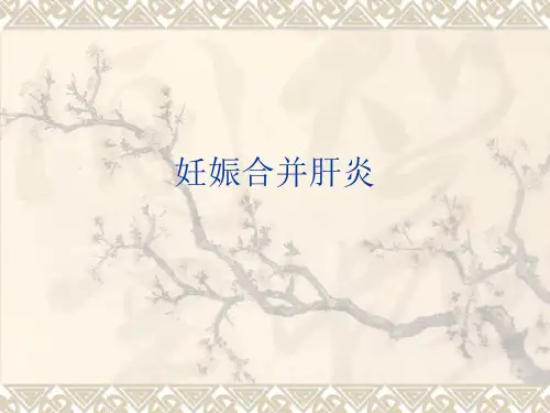 妊娠合并肝炎PPT课件