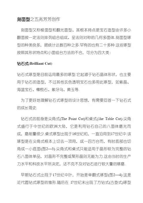 刻面宝石类型