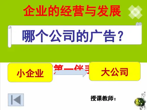 人教版《企业的经营 》PPT课件1
