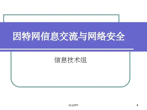 因特网的信息交流与网络安全