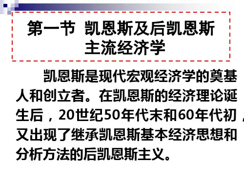 宏观经济学在目前的争论与共识课件