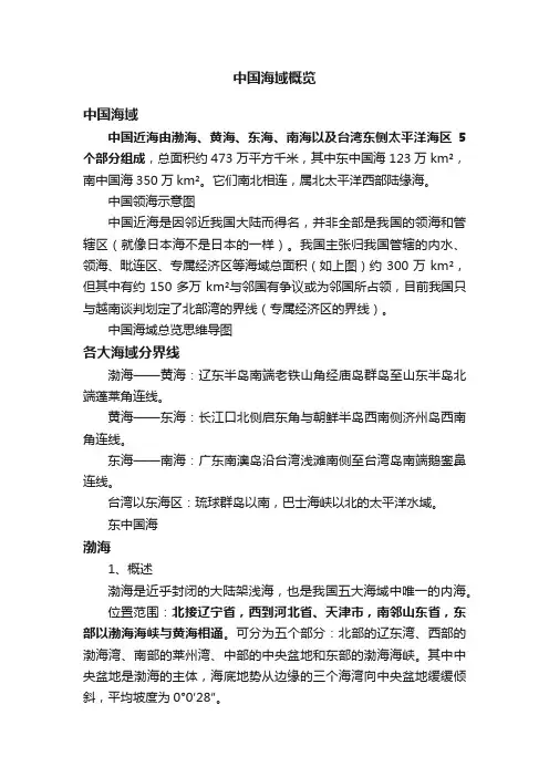 中国海域概览
