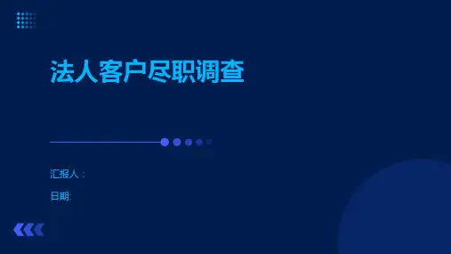 法人客户尽职调查