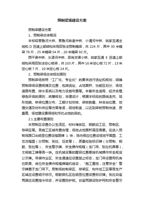 预制梁场建设方案