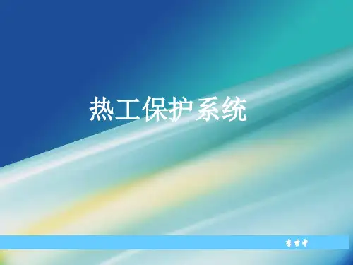 热工保护系统  ppt课件